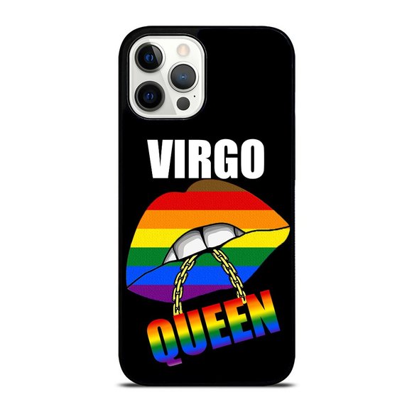 LGBTQ Virgo Queen Lips Zodiac Rainbow Gay Pride Flag Mens iPhone Case - Picture 1 of 1